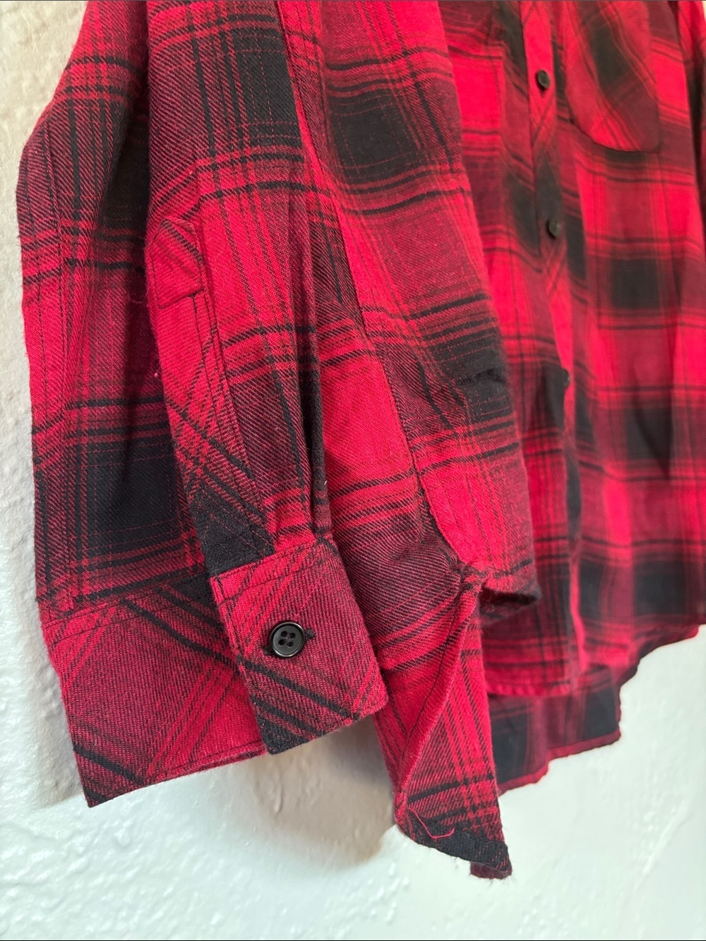 Rails Hunter Brick & Black Plaid Button Down Cotton Blend Shirt L - Picture 6 of 8